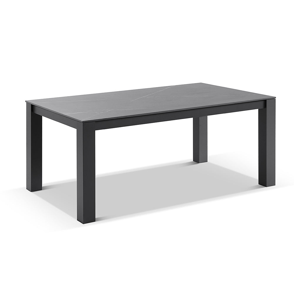 Hugo Ceramic 1.8m Outdoor Rectangle Aluminium Dining Table