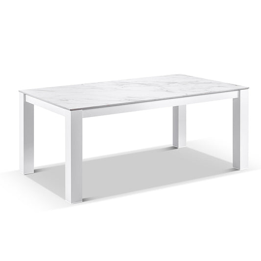 Hugo Ceramic 1.8m Outdoor Rectangle Aluminium Dining Table