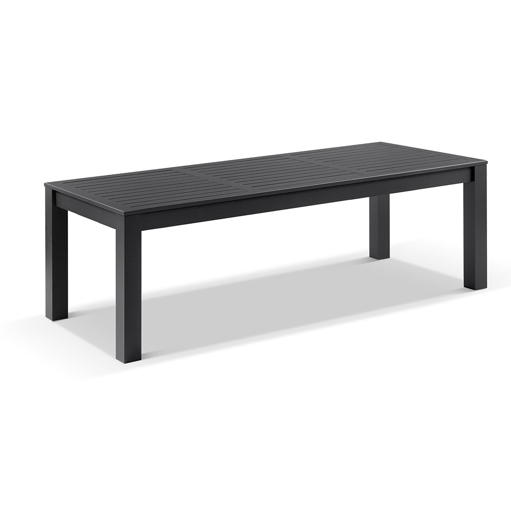 Santorini 2.5 Outdoor Rectangle Aluminium Dining Table with 8 Watego Malawi Style Chairs