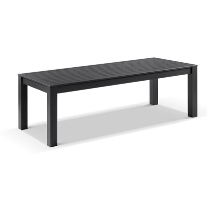 Santorini 2.5 Outdoor Rectangle Aluminium Dining Table with 8 Watego Malawi Style Chairs