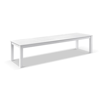 Santorini 3.55 Outdoor Rectangle Aluminium Dining Table with 12 Watego Malawi Style Chairs