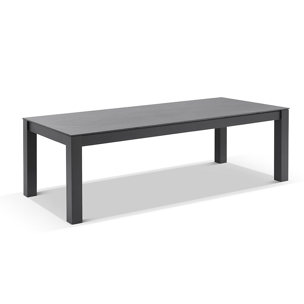 Hugo Ceramic 2.5m Outdoor Rectangle Aluminium Dining Table