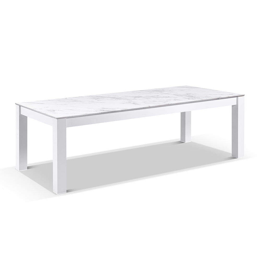 Hugo Ceramic 2.5m Outdoor Rectangle Aluminium Dining Table
