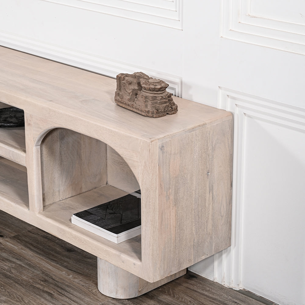 Large Beaumont Indoor Mango Wood TV Unit