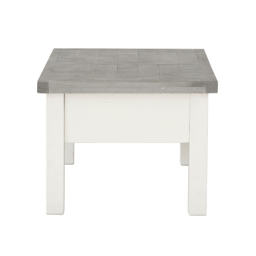 Ashton Rectangle Indoor Timber Coffee Table in Brushed with Wooden Top