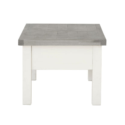 Ashton Rectangle Indoor Timber Coffee Table in Brushed with Wooden Top