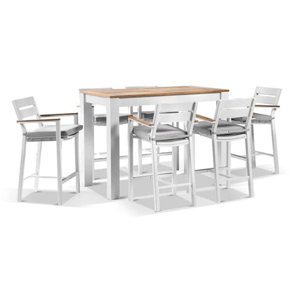 Balmoral 1.5m Aluminium Bar Table with 6 Capri Bar Stools