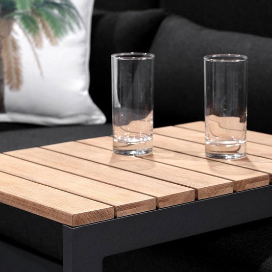 Balmoral Outdoor Aluminium and Teak Top Side Table