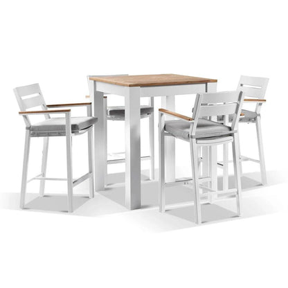 Balmoral 4 Seater Square Bar Table with 4 Capri Bar Stools