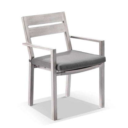 Aged Teak look Santorini Aluminium Dining Chair
