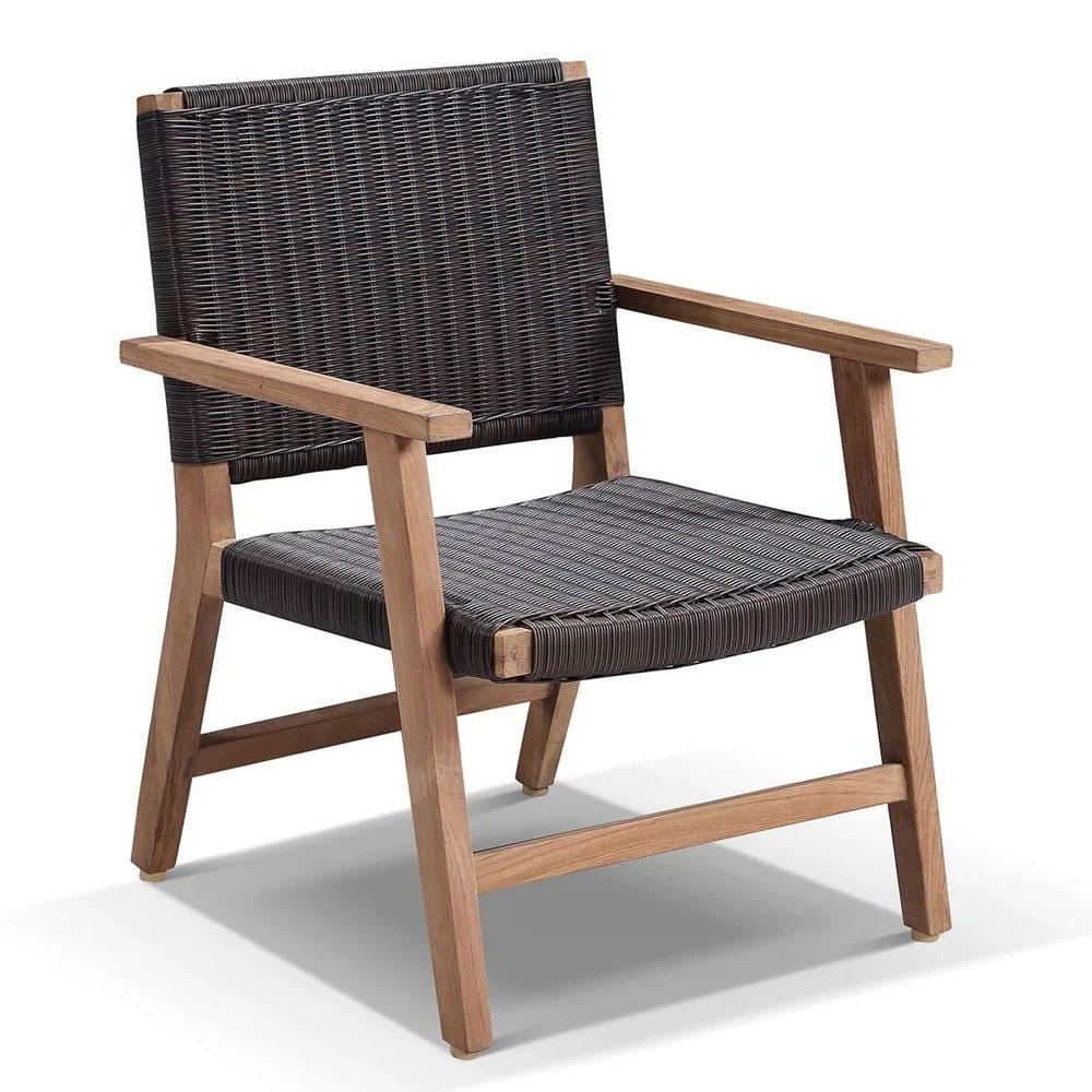 Hamilton Outdoor Wicker and Teak Timber Arm Chair