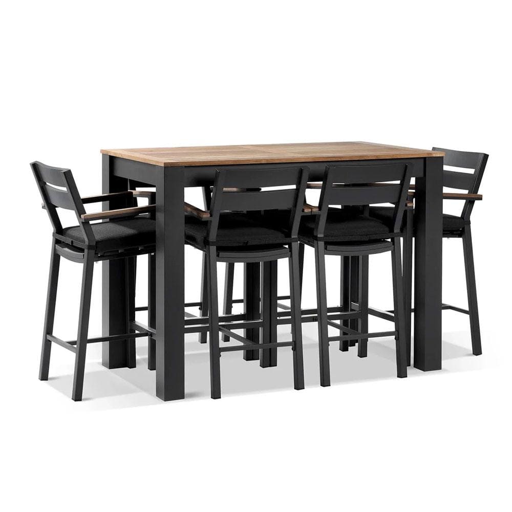 Balmoral 1.5m Aluminium Bar Table with 6 Capri Bar Stools