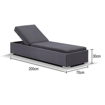 Breeze Outdoor Wicker Adjustable Single Sun Lounge