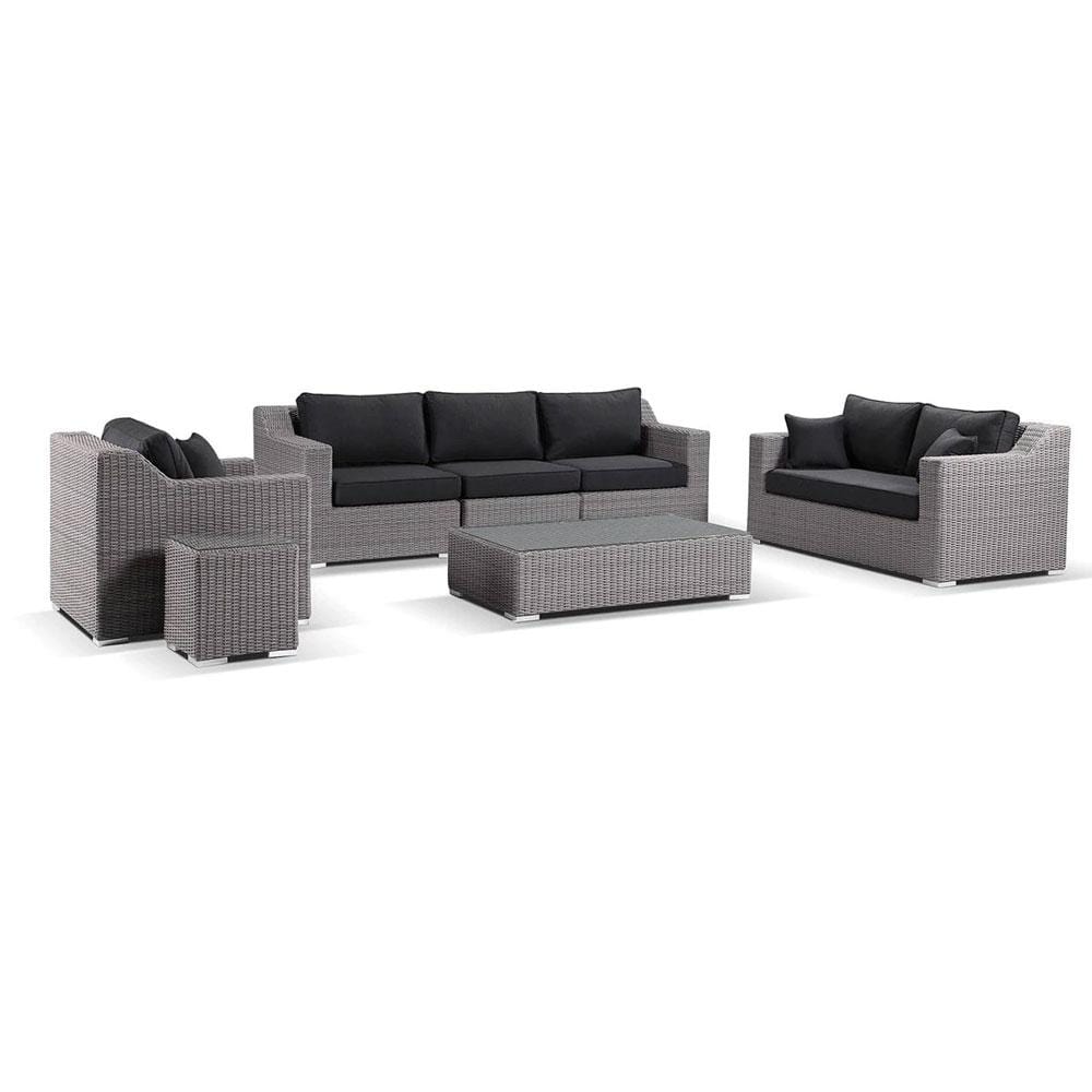 Milano 3+2+1 Seater Outdoor Wicker Lounge Setting with Coffee Table