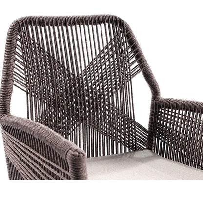 Darcey Outdoor Teak and Rope Bar Stool