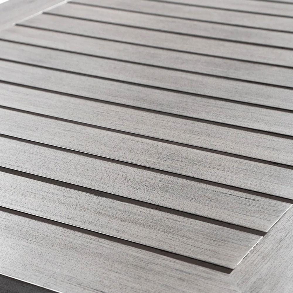 Aged Teak look Tahitian 3m Aluminium Dining Table