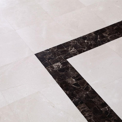 Caesar 8 Rectangle Travertine Stone Outdoor Table In Half Round Wicker