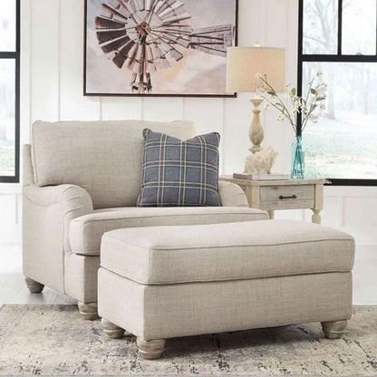 Isabelle Traemore 1 Seater Large Fabric Arm Chair with Ottoman