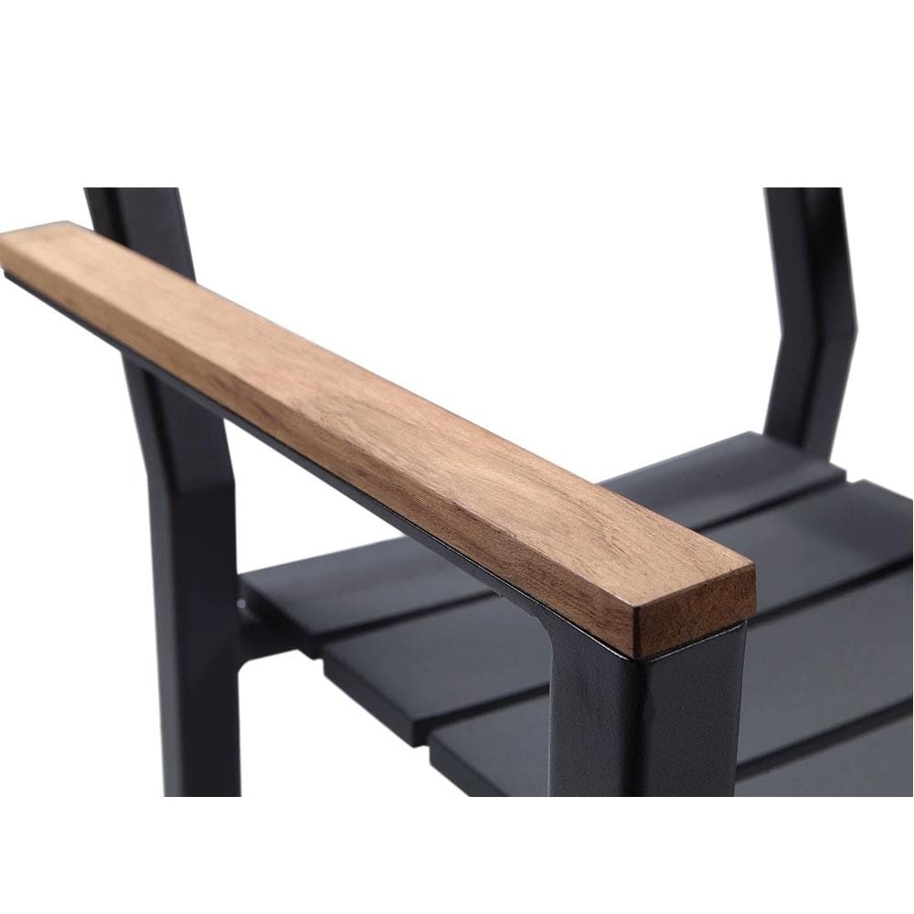 Tuscany 8 with Capri chairs with Teak Arm Rests