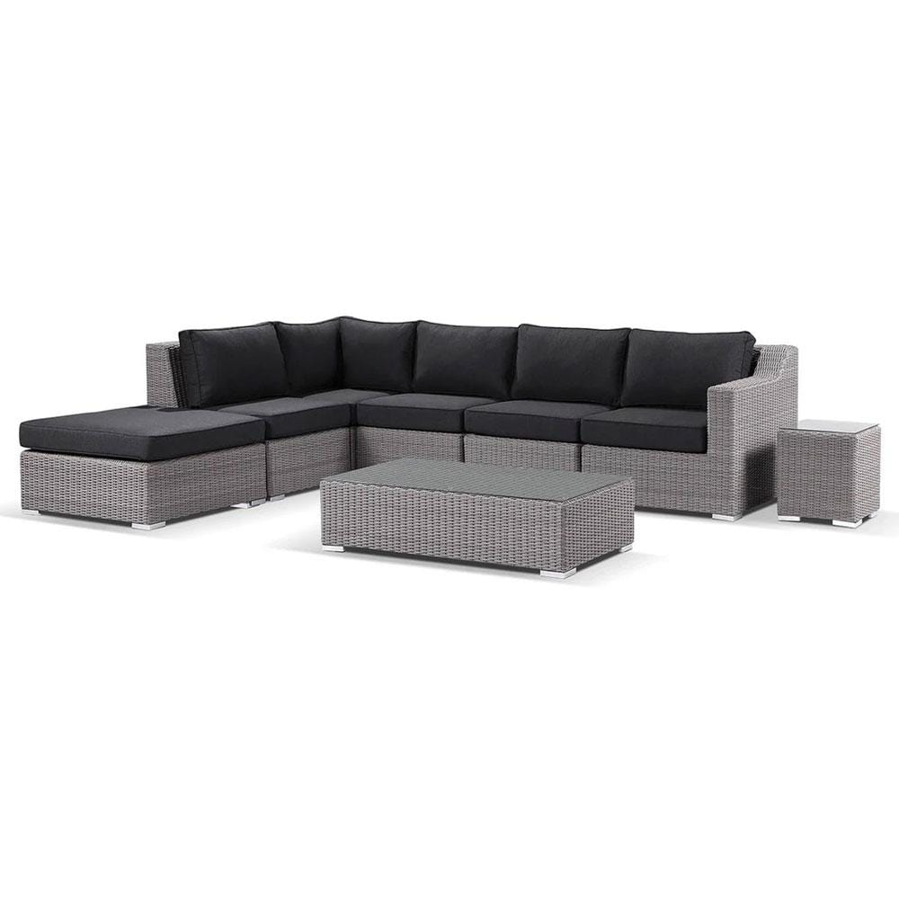 Milano Package C Outdoor Wicker Corner Modular Chaise Lounge with Coffee Table