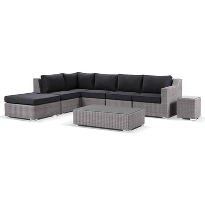 Milano Package C Outdoor Wicker Corner Modular Chaise Lounge with Coffee Table