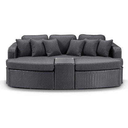 Noosa Outdoor Wicker 4 Piece Modular Garden Daybed