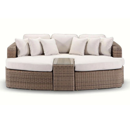 Noosa Outdoor Modular 4 Piece Daybed in Half Round Wicker