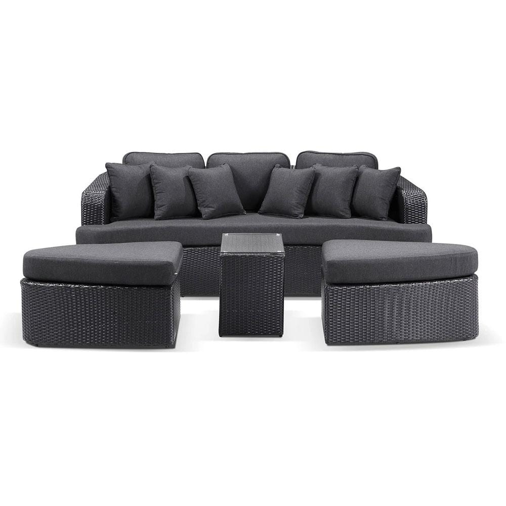 Noosa Outdoor Wicker 4 Piece Modular Garden Daybed