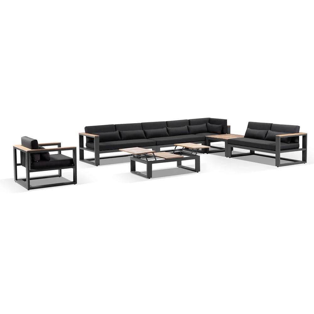 Balmoral Package D Outdoor Aluminium and Teak Lounge Setting with Coffee Table