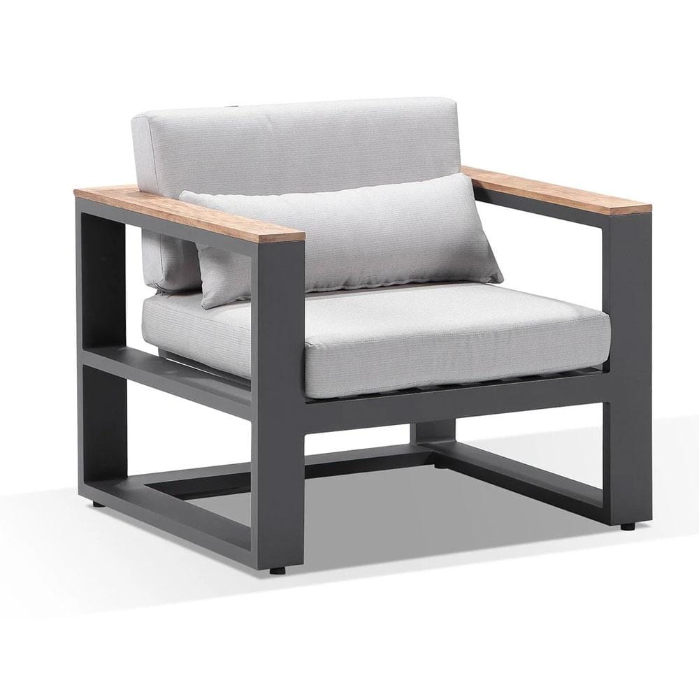 Balmoral Package B Outdoor Aluminium and Teak Lounge Setting with Coffee Table