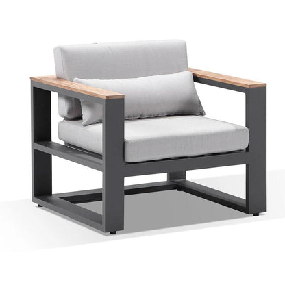 Balmoral Package B Outdoor Aluminium and Teak Lounge Setting with Coffee Table