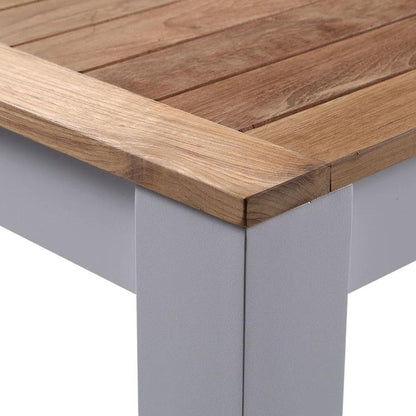 Balmoral 2.5m Teak Top Aluminium Table with Bench Seats