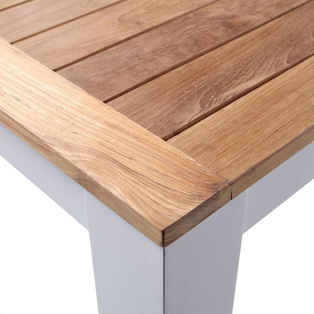 Balmoral 6 Seater Teak Top and Aluminium Alfresco Bar Setting