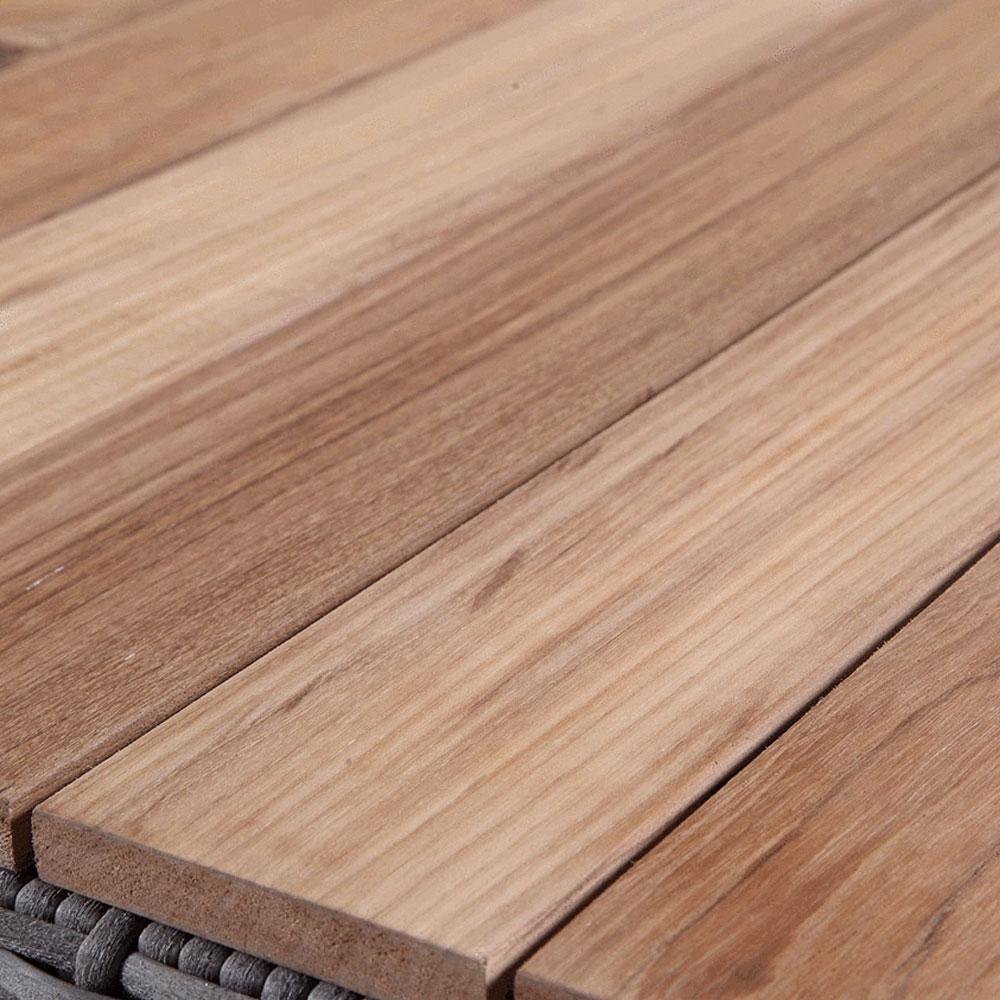 Low Dining 1.2m Square Outdoor Wicker Teak Top Table