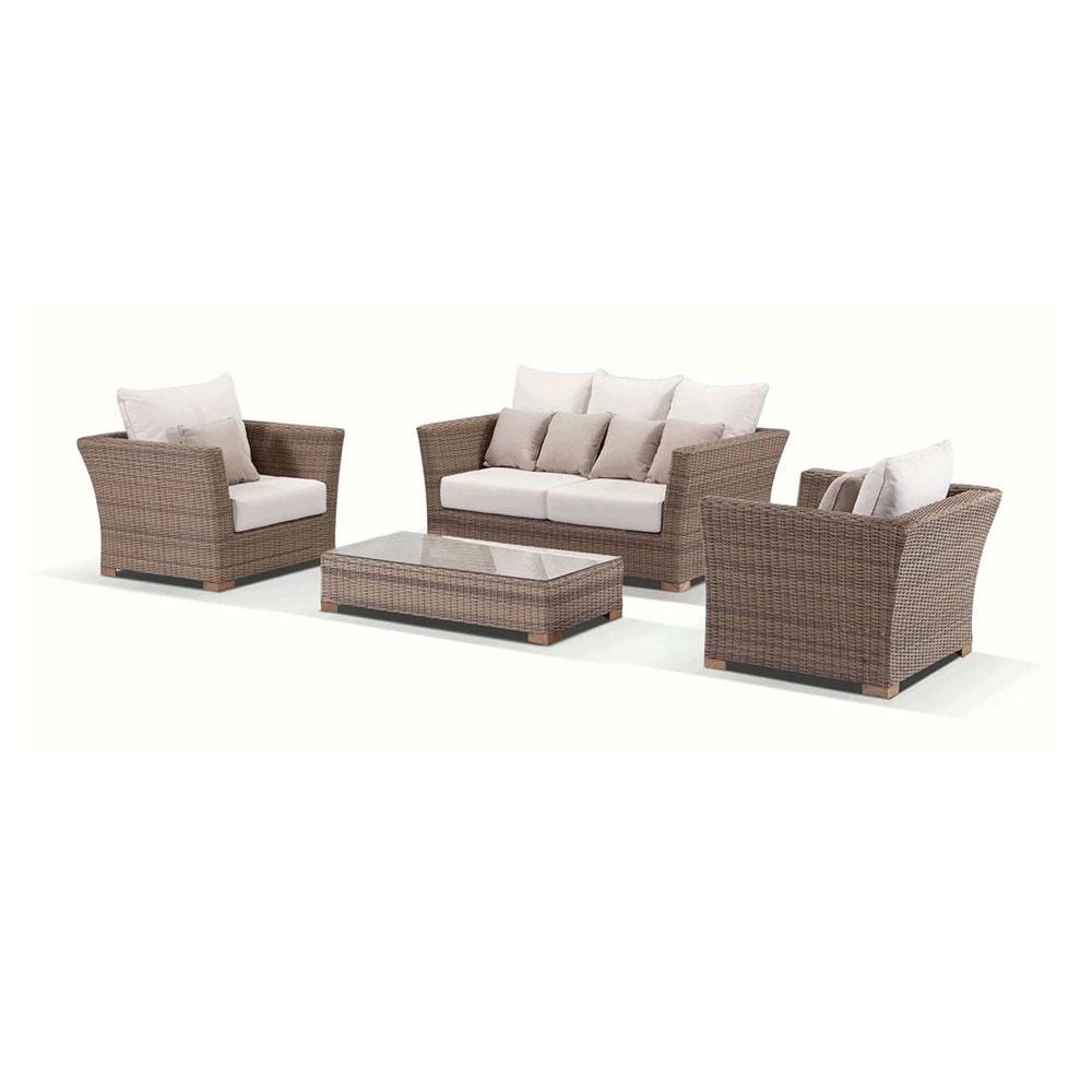 Coco 2+1+1 Seater Outdoor Wicker Lounge Set with Coffee Table