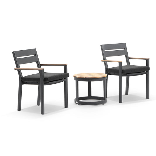 Capri Outdoor Aluminium Patio Set with Side Table