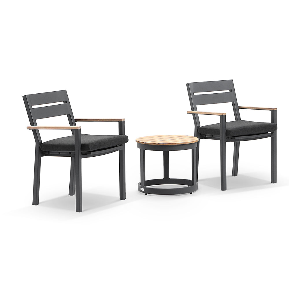 Capri Outdoor Aluminium Patio Set with Side Table