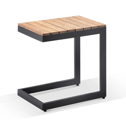 Balmoral Outdoor Aluminium and Teak Top Side Table