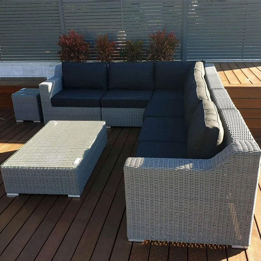 Milano Package D - Outdoor Wicker Modular Corner Lounge with Coffee Table