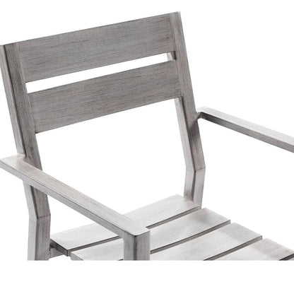 Aged Teak look Santorini Aluminium Dining Chair