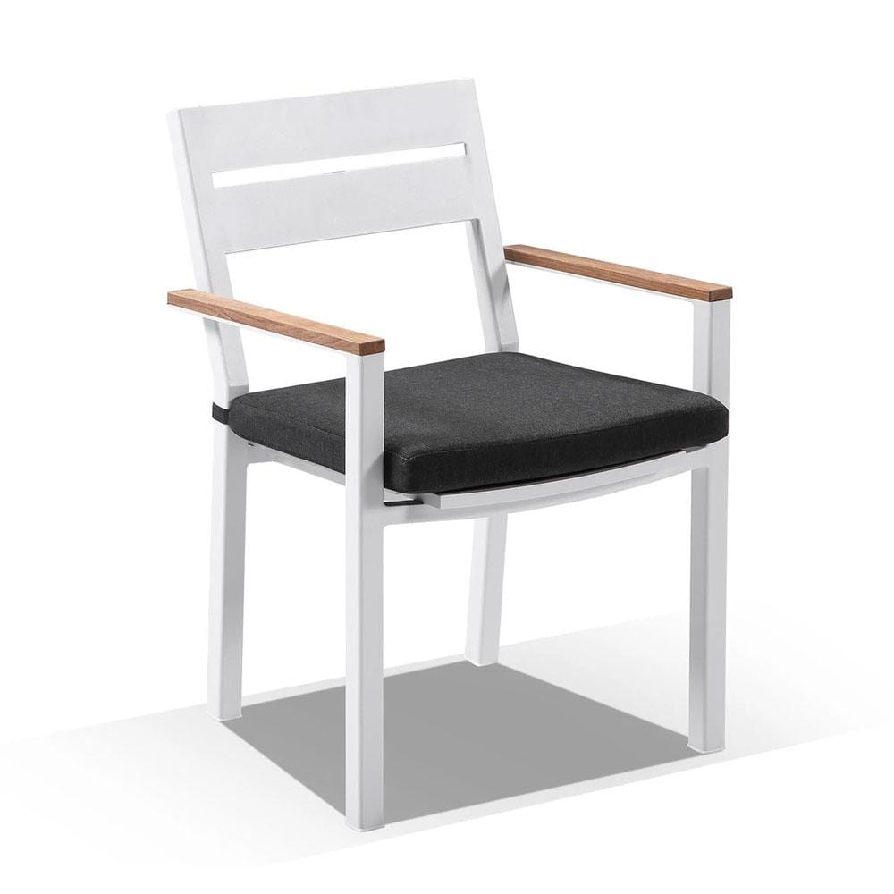 Tuscany 6 Seat with Capri Chairs with Teak Arm Rests