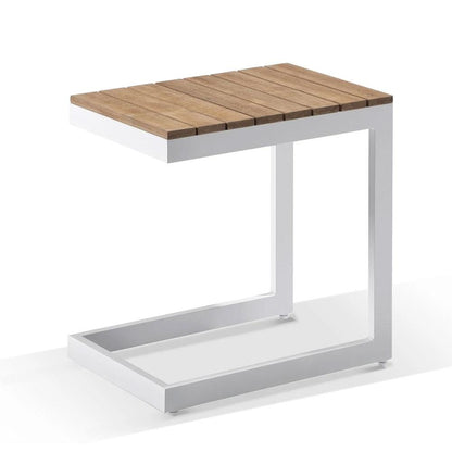 Balmoral Outdoor Aluminium and Teak Top Side Table