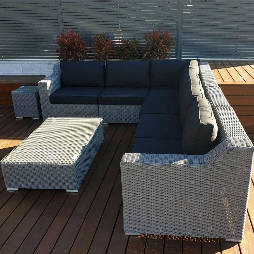 Milano Package D - Outdoor Wicker Modular Corner Lounge with Coffee Table