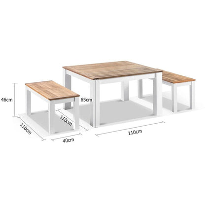Balmoral Low Dining Coffee Table with 2 Bench Seats