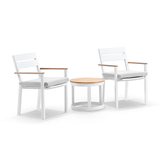 Capri Outdoor Aluminium Patio Set with Side Table