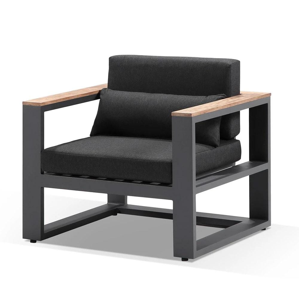 Balmoral Package B Outdoor Aluminium and Teak Lounge Setting with Coffee Table