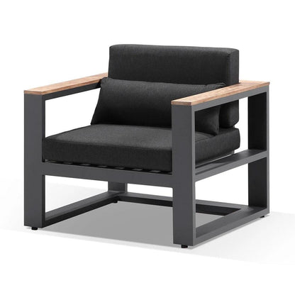 Balmoral 3+2+1 Seater Outdoor Aluminium and Teak Lounge Setting