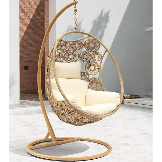 Havana Hanging Egg Chair in Yellow