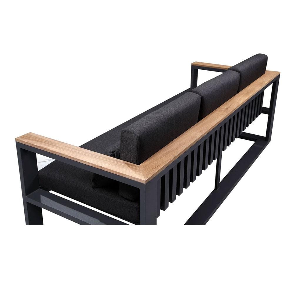 Balmoral 3+1+1 Seater Outdoor Aluminium and Teak Lounge Setting