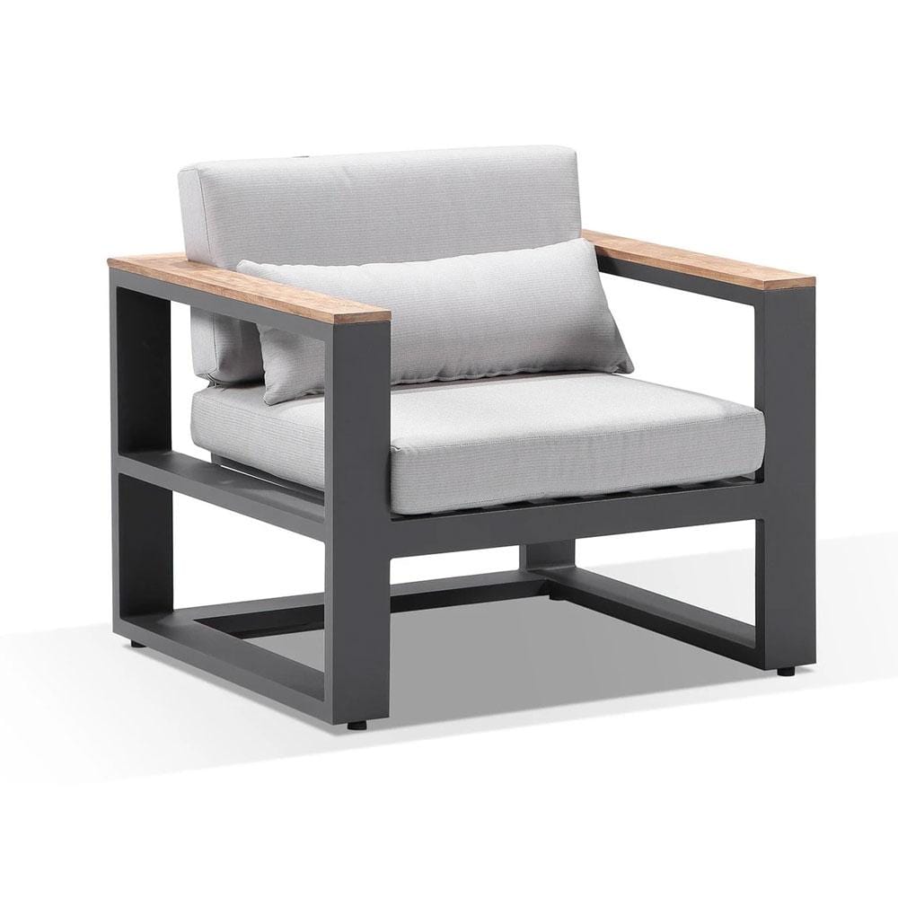 Balmoral 2+1+1 Seater Outdoor Aluminium and Teak Lounge Setting